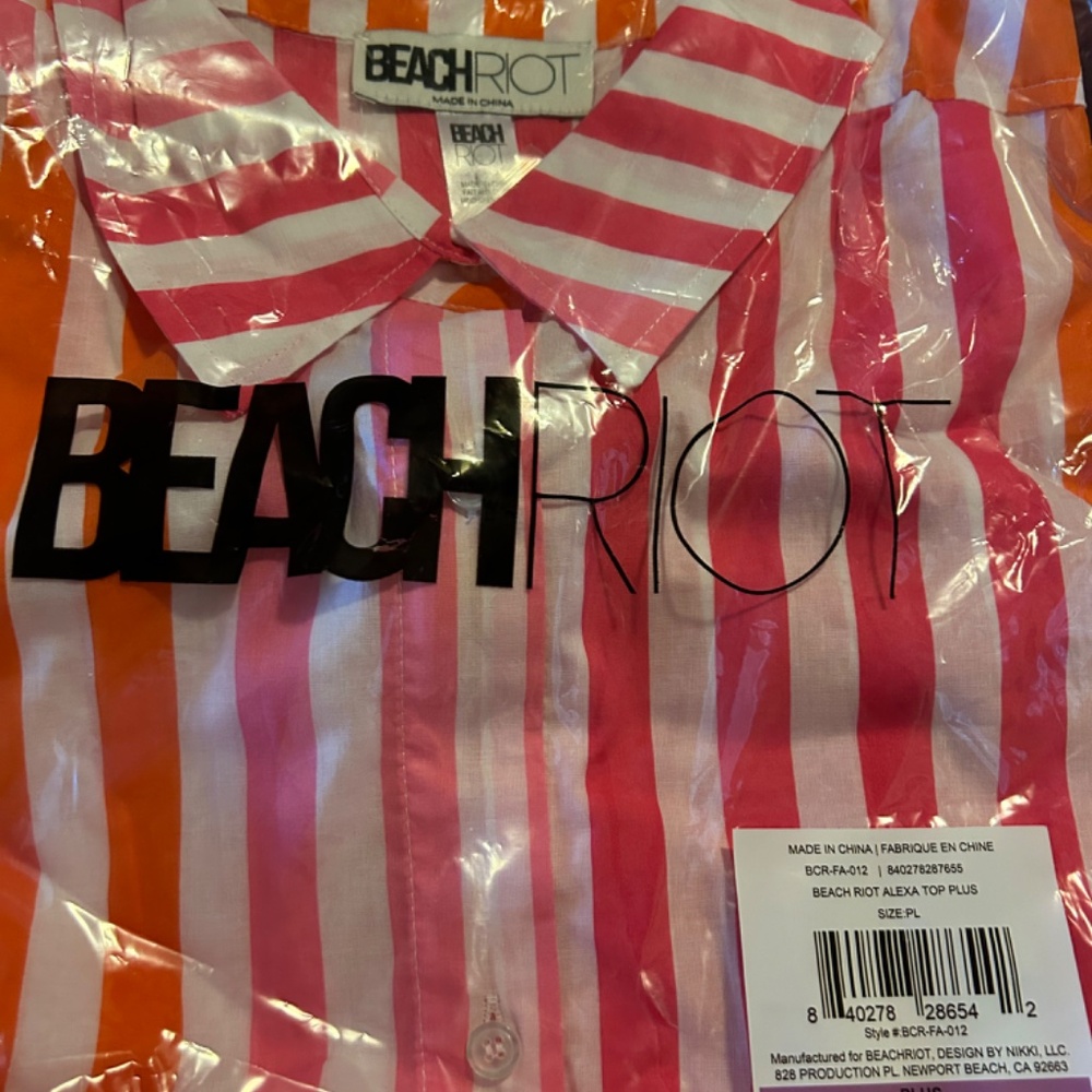 NWT Beach Riot Alexa Top Sunset Stripes - Picture 5 of 7
